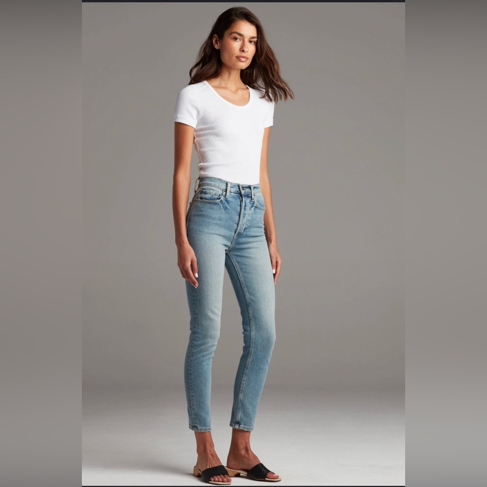 Rowan Jolene Washed High Rise Slim Fit Tapered Jean Size 25